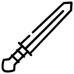 Knife in linear icon download