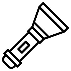 A skillfully crafted icon of torch, line design 