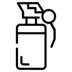 Safety equipment, icon of fire extinguisher 