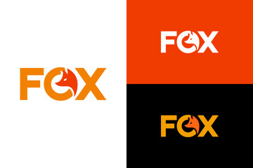 Typography of FOX. Very suitable for symbol, logo, company name, brand name, personal name, icon and many more.
