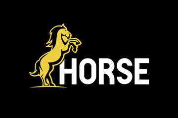 Typography of horse. Very suitable for symbol, logo, company name, brand name, personal name, icon and many more.