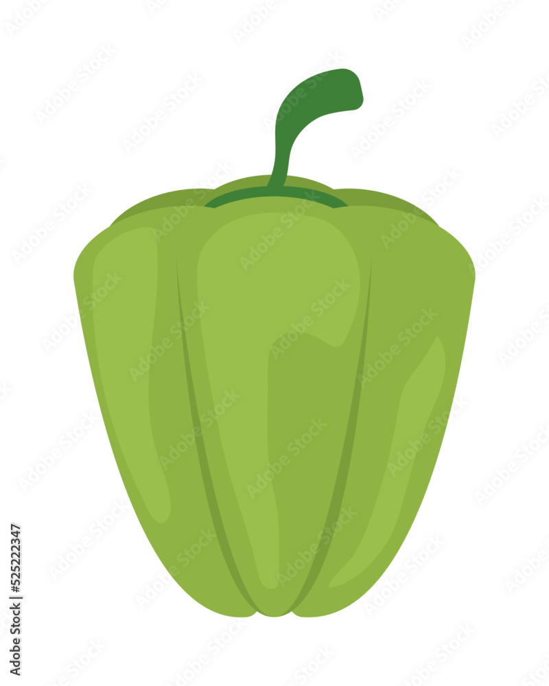 Wall mural green pepper icon