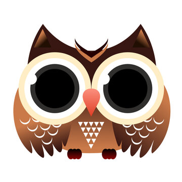  Cartoon owl cute.