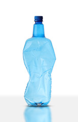 blue plastic bottle