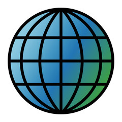 地球のロゴマーク、エコロジー、SDGS、編集可能なベクターイラスト　