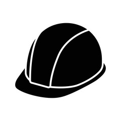 Construction safety helmet icon. Simple solid style. Hard hat, worker cap, protect and safe concept. Glyph vector illustration design isolated on white background. EPS 10.
