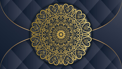 Abstract beautiful luxury mandala background design. Luxury ornamental mandala design. Mandala style greeting card. Invitation, Wedding card, Diwali, Decoration, India, Indian, Arabic, Damask, Asian,  © nhjenny