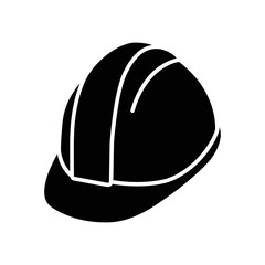 Construction safety helmet icon. Simple solid style. Hard hat, worker cap, protect and safe concept. Glyph vector illustration design isolated on white background. EPS 10.