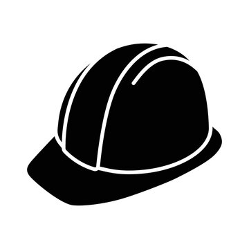 Construction safety helmet icon. Simple solid style. Hard hat, worker cap, protect and safe concept. Glyph vector illustration design isolated on white background. EPS 10.