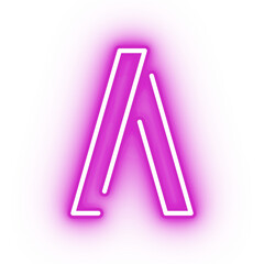 Neon alphabet A icon, glowing icon, glowing alphabet icon, glowing A, glowing letter, neon letter