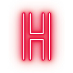 Neon alphabet H icon, glowing icon, glowing alphabet icon, glowing H, glowing letter, neon letter