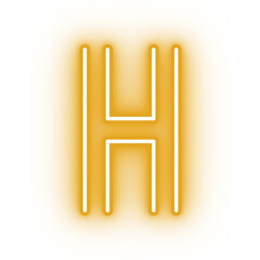 Neon alphabet H icon, glowing icon, glowing alphabet icon, glowing H, glowing letter, neon letter