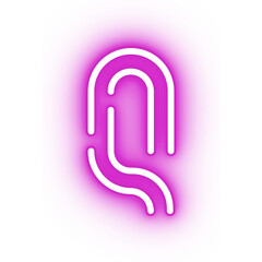 Neon alphabet Q icon, glowing icon, glowing alphabet icon, glowing Q, glowing letter, neon letter