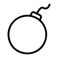 bomb line icon