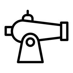 cannon line icon