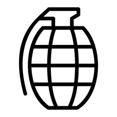 grenade line icon