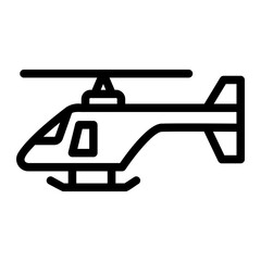 hellcopter line icon