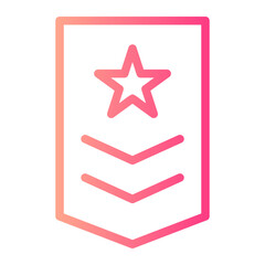 military rank gradient icon