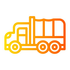 Naklejka premium military truck gradient icon