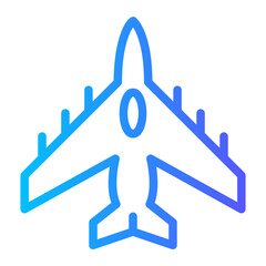 plane gradient icon