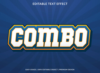 Naklejka na ściany i meble combo editable text effect template use for business logo and brand