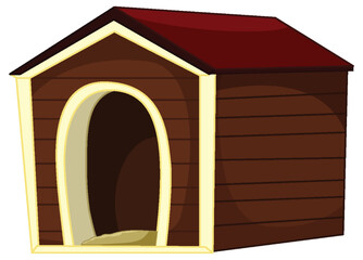 Doghouse in cartoon style