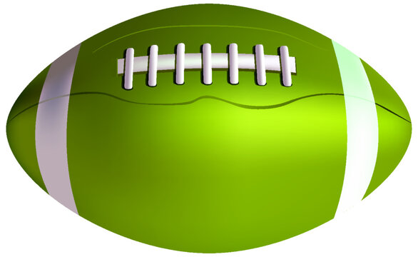3D Rugby Ball Isolated