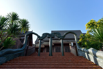 Architecture and blue sky at Wat Som Det Phuruea Ming Maung. ,Loei Province is among the best known...