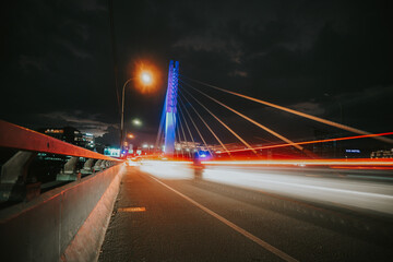 Bandung bridge at night