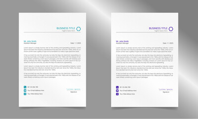 modern letterhead design template for your project, simple letterhead template
