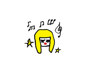 音楽を聴く女性