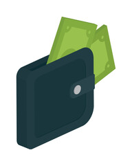 wallet and money icon