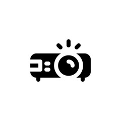 projector vector icon. computer component icon solid style. perfect use for logo, presentation, website, and more. simple modern icon design solid style