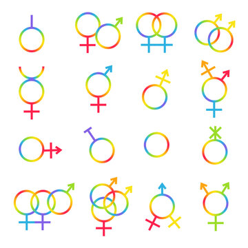 LGBT illustrated  gender icons