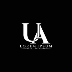 Letter UA luxury logo design vector
