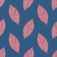 Tropical Exotic vector illustration Leaves pattern. Design for use background Textile all over fabric print wrapping paper and others. Repeating texture surface leaf's pattern easy customizable
