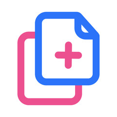 Fototapeta premium Add Files Icon Two Tone Color