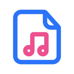 Music Files Icon Two Tone Color