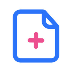 Obraz premium Add Files Icon Two Tone Color