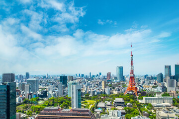 Fototapeta na wymiar Tokyo tower, landmark of JapanTokyo tower, landmark of Japan