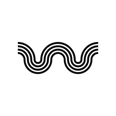 modern letter W monogram logo design