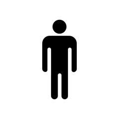 Fototapeta na wymiar Man icon, male vector symbol, boy sign isolated on white background