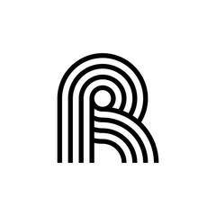 modern letter R monogram logo design