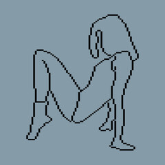 Pixeled human element