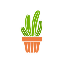 Vector cactus in potted plant. Cactus A variety of succulent plants that are popular to grow