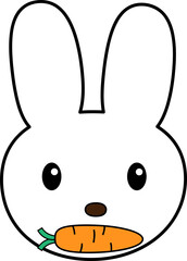 Set of cute little rabbit characters with gift box,  For children decor, nursery design, banner, emblem, pattern
