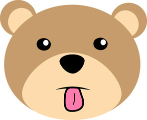 Set of cute little bear characters with gift box,  For children decor, nursery design, banner, emblem, pattern
