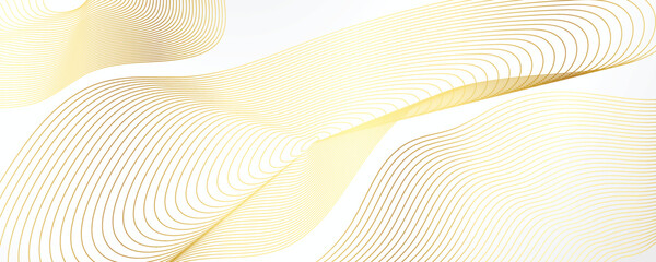 Premium background design with diagonal line pattern in gold colour. Vector horizontal gold template for business banner, formal invitation, luxury voucher, prestigious gift certificate