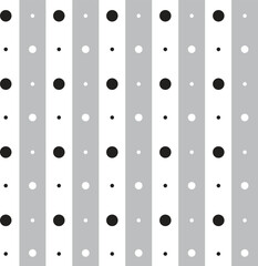 Black White Grey Polkadot Circle Round Stripe Dot Dash Line Circle Seamless Pattern Background Vector Cartoon Illustration Tablecloth, Picnic mat wrap paper, Mat, Fabric, Textile