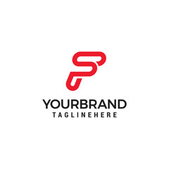 Letter FP creative monogram logo design